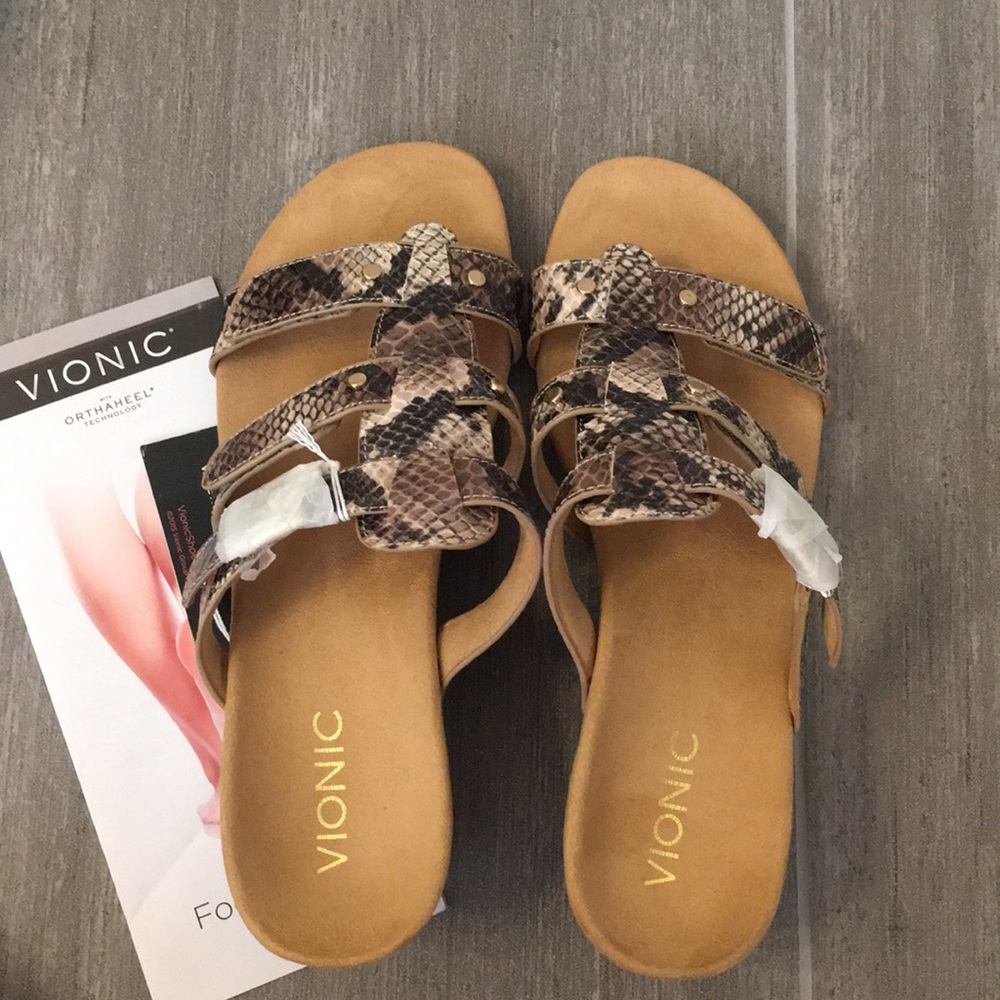 Vionic Triple Strap Slide Wedge